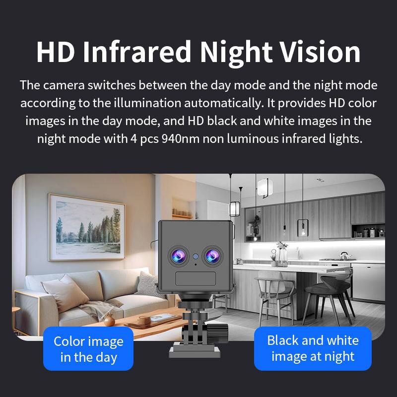 HD Infrared Night Vision

The camera switches between the day mode and the night mode according to the illumination automatically. It provides HD color images in the day mode, and HD black and white images in the night mode with 4 pcs 940nm non luminous infrared lights.

Color image in the day

Black and white image at night