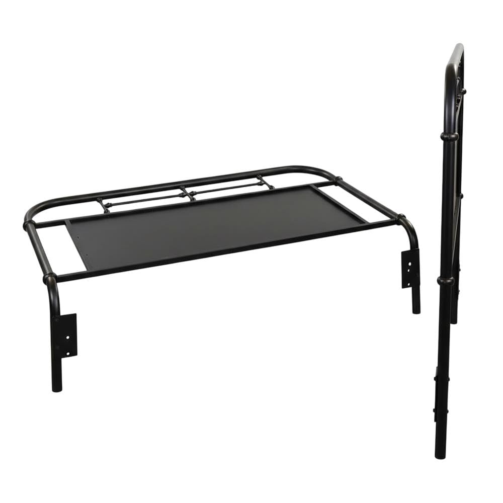 Front. Starlight Canyon Home - Distressed Metal Full Metal Headboard with Vintage Design and Metal Frame - Black.