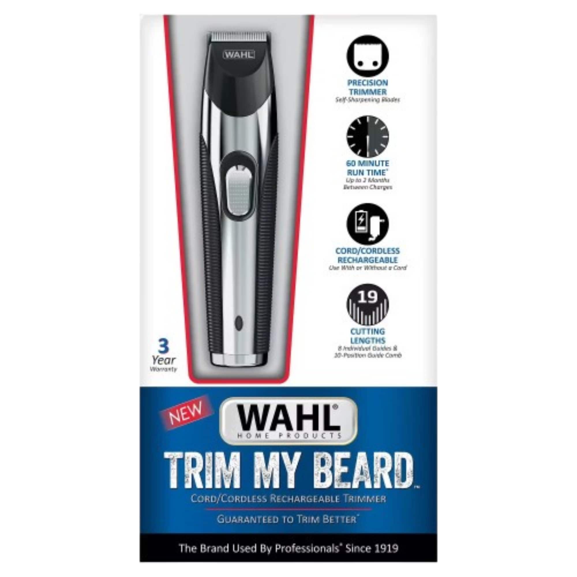 Wahl - Trim My Beard Beard Trimmer - Precision Grooming Tool - Adjustable Length Settings - 3025518-MI