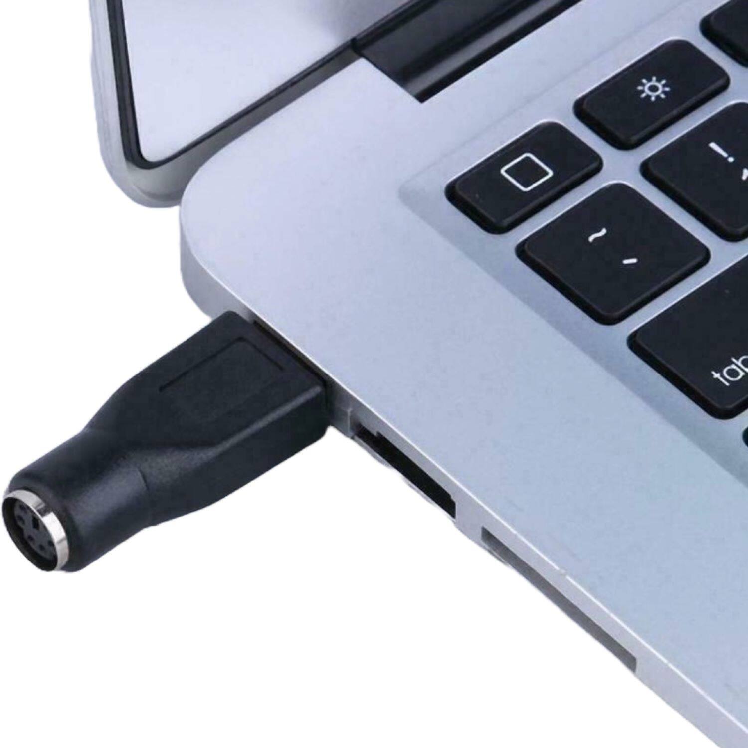 Angle. Sanoxy - PS/2 Female to USB Male Adapter Converter Cable - Black.