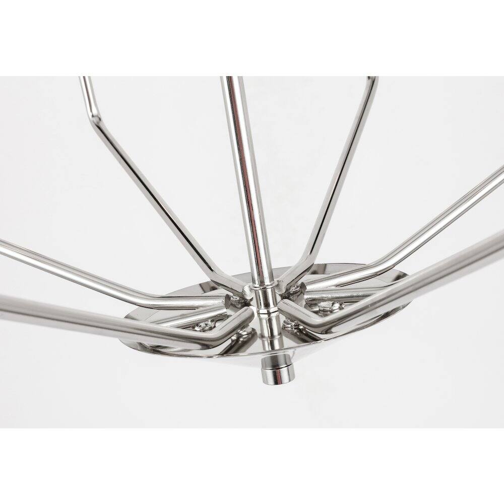 Alt View 2. Living District - Enzo 8 Light Chrome Pendant - Chrome.