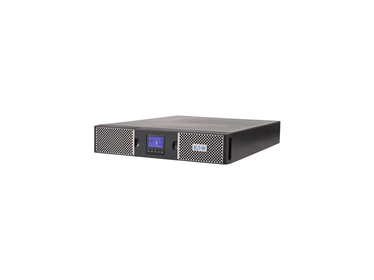 Front. Eaton - Eaton 9PX 9PX2000RTN-L Li-ion UPS, 2U, 2000 VA, 1800W, 5-20P In, 6x 5-20R + 1x L5-20R Out, 120V, w/ Network Card - Black.