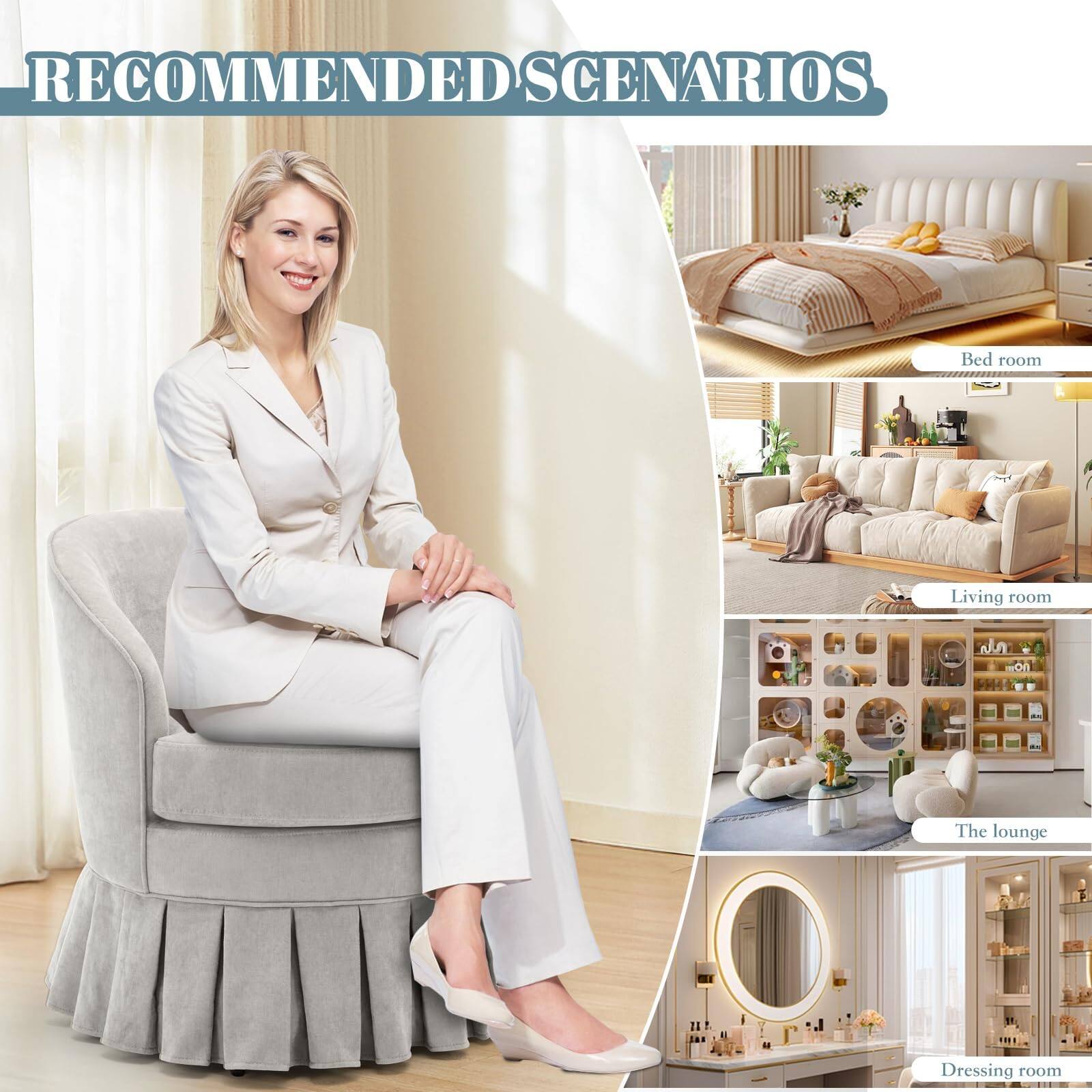 RECOMMENDED SCENARIOS

Bed room

Living room

The lounge

Dressing room