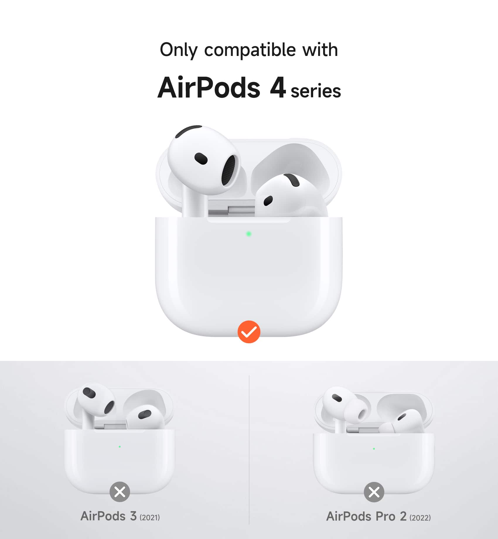 SURITCH Case for AirPods 4 Earbuds, Compatible with MagSafe