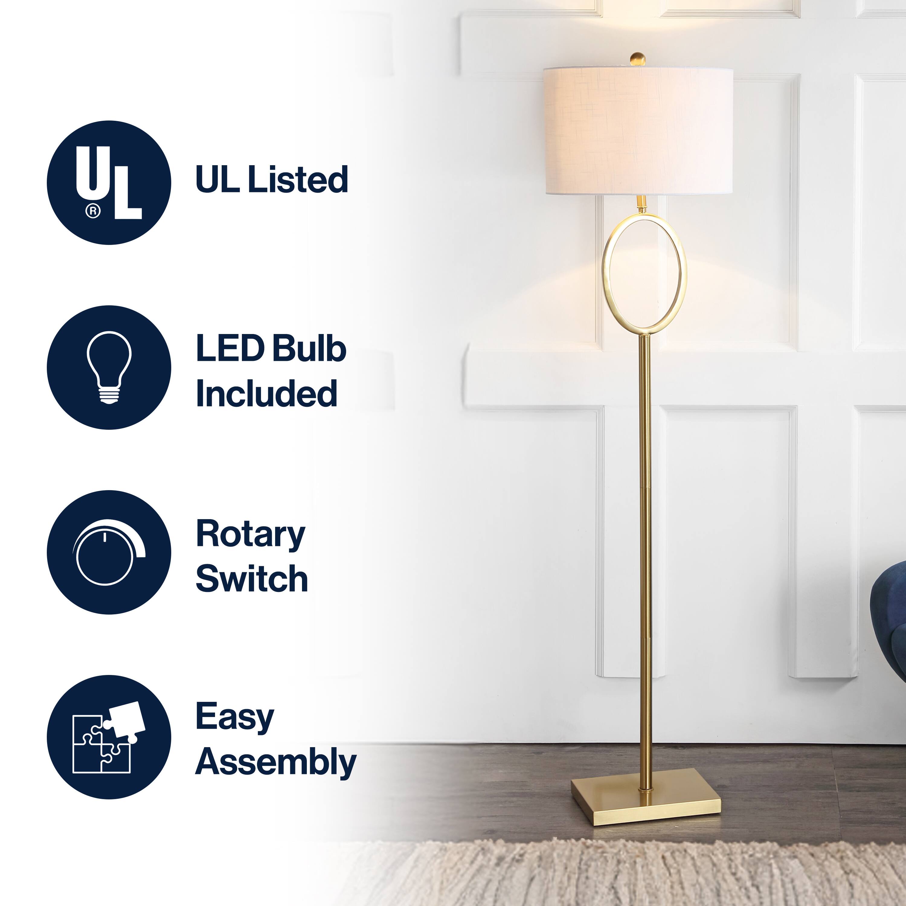 UL Listed LED Bulb Included Rotary Switch Easy Assembly
