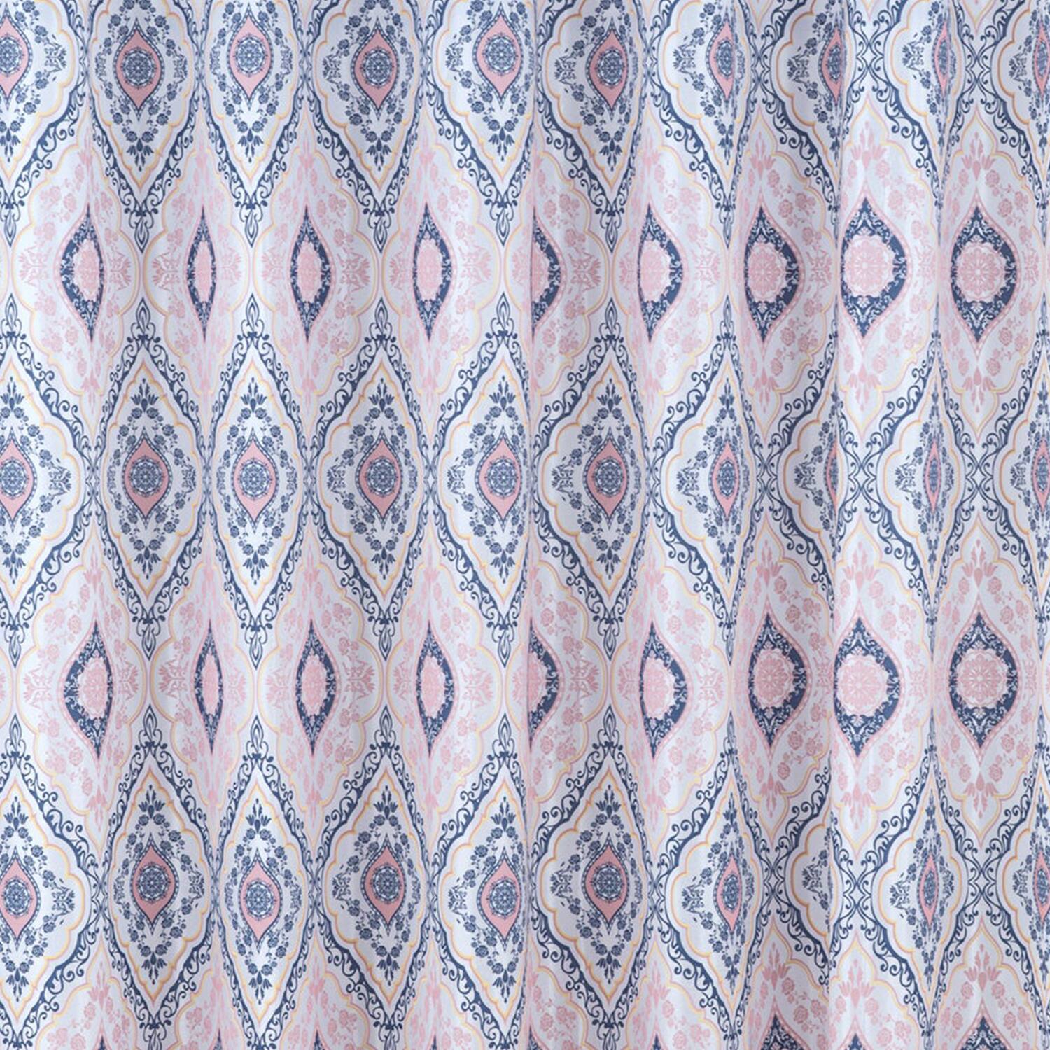 Alt View 2. RT Designers Collection - RT Designers Collection 90 GSM Printed Peva Glit Jaxx Shower Curtain 70" x 72" Blush - Blush.