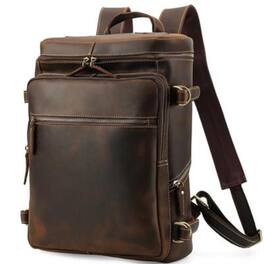 Steel Horse Leather - The Raoul Backpack | Handmade Vintage Leather Backpack - Dark Brown