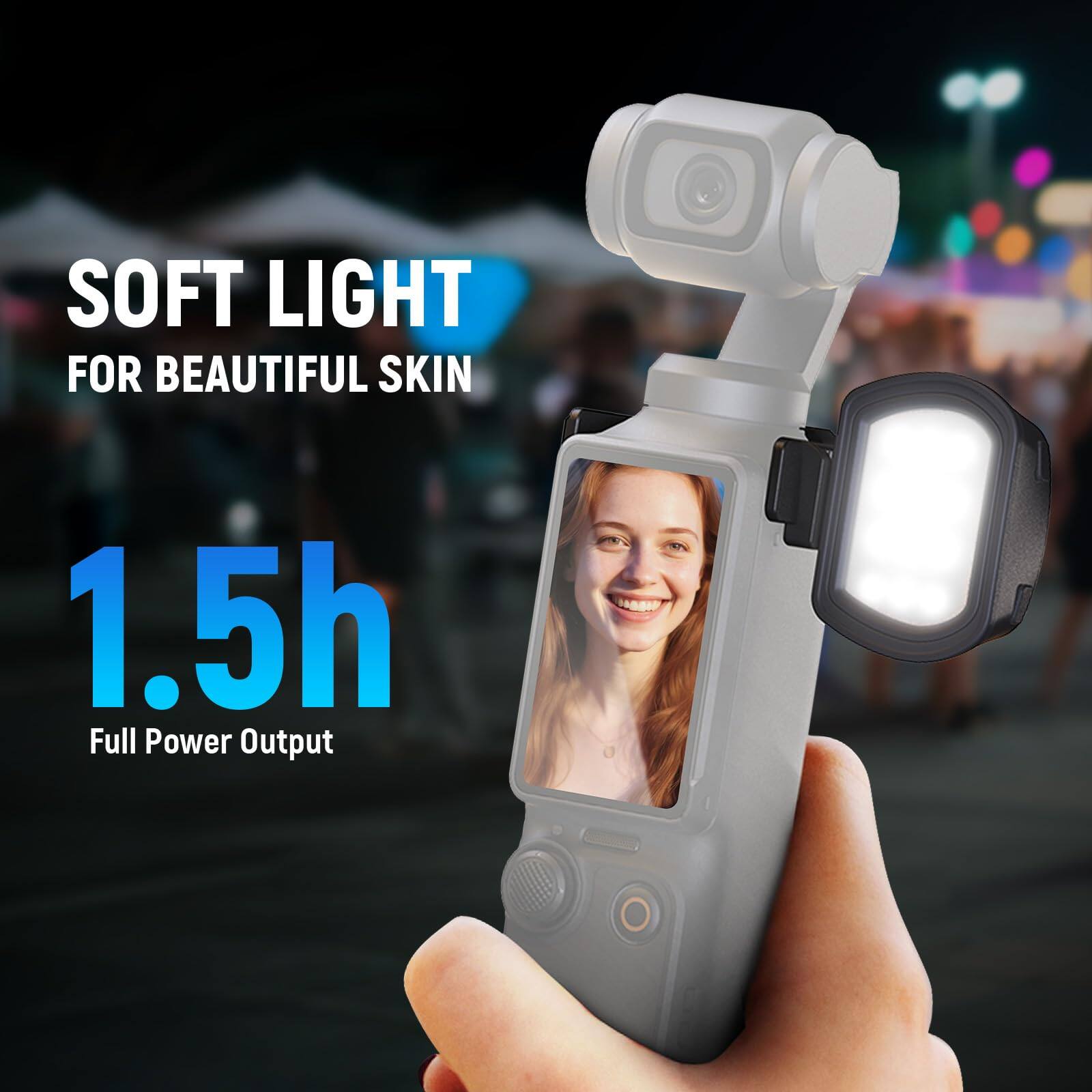 SOFT LIGHT  
FOR BEAUTIFUL SKIN  

1.5h  
Full Power Output