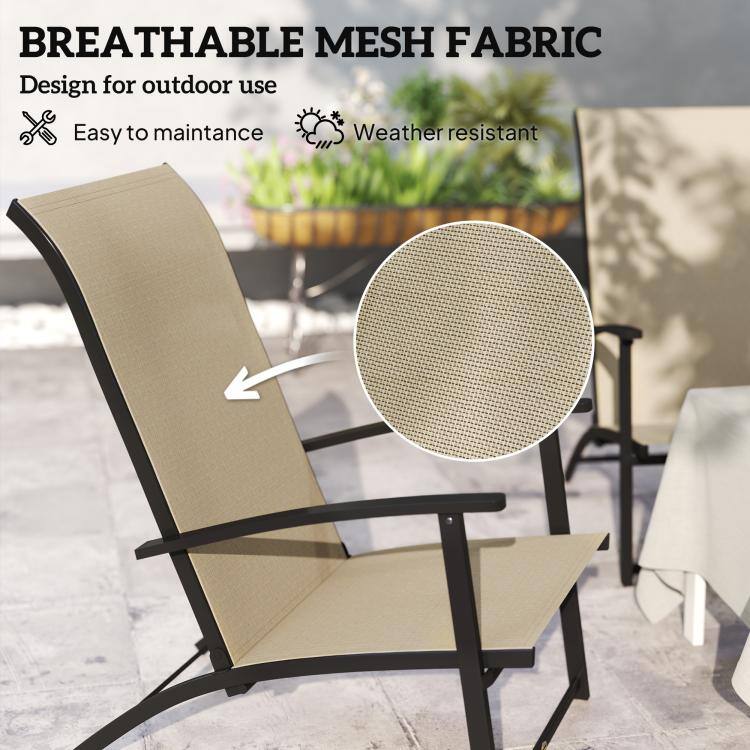 BREATHABLE MESH FABRIC  
Design for outdoor use  
Easy to maintenance  
Weather resistant