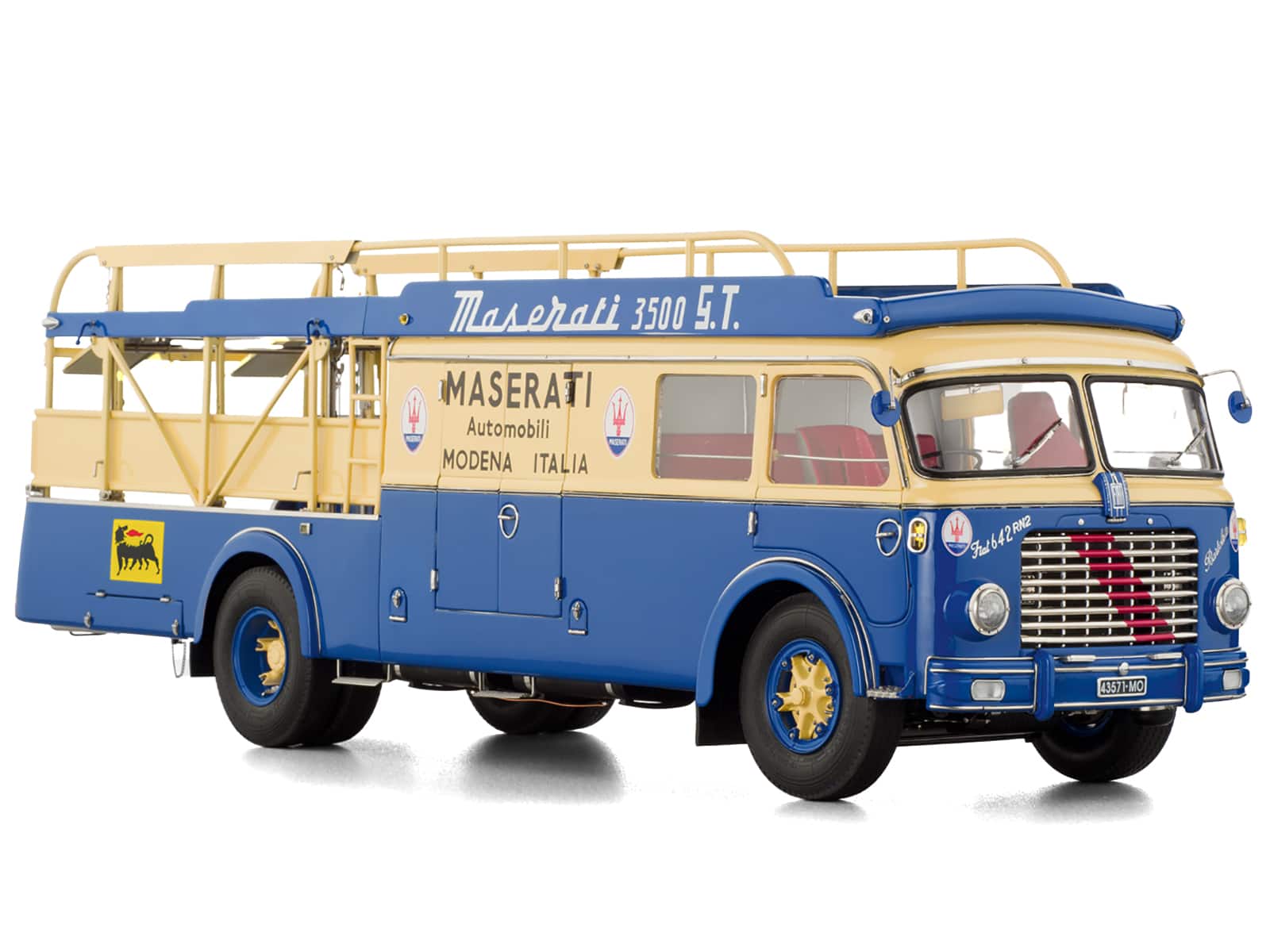 "Fiat 642 RN2 Bartoletti Car Transporter ""Maserati Racing"" Blue and Cream 1/18 Diecast Model Car by CMC" price history on PriceWatchPro