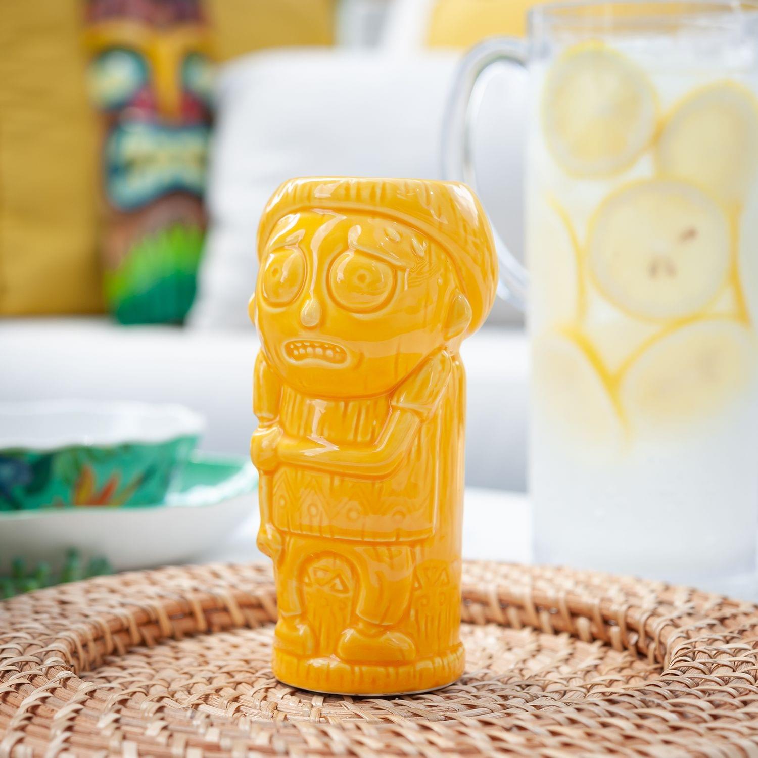 Alt View 4. ThinkGeek - Geeki Tikis Rick & Morty Morty Mug | Ceramic Tiki Style Cup | Holds 13 Ounces - Yellow.