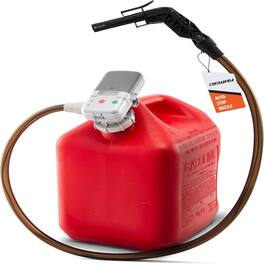Deway - AA Battery Powered Gas Transfer Pump with Auto-Stop Nozzle, 2.2 GPM Fuel Siphon for Gas Cans