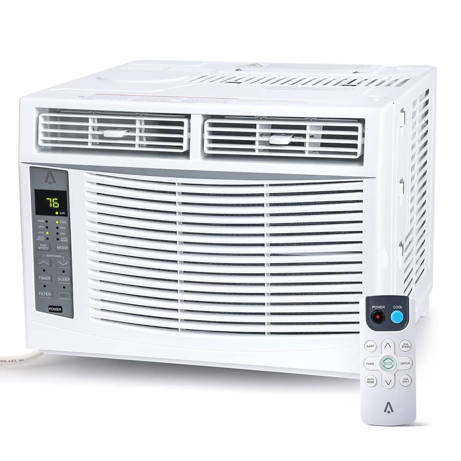 Acekool - 6000 BTUs Window Air Conditioner for Home and Office Use with Wifi - White