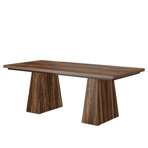 Front. SlickBlue - Modern Home Office Computer Desk Workstation with Storage - Dark Brown.