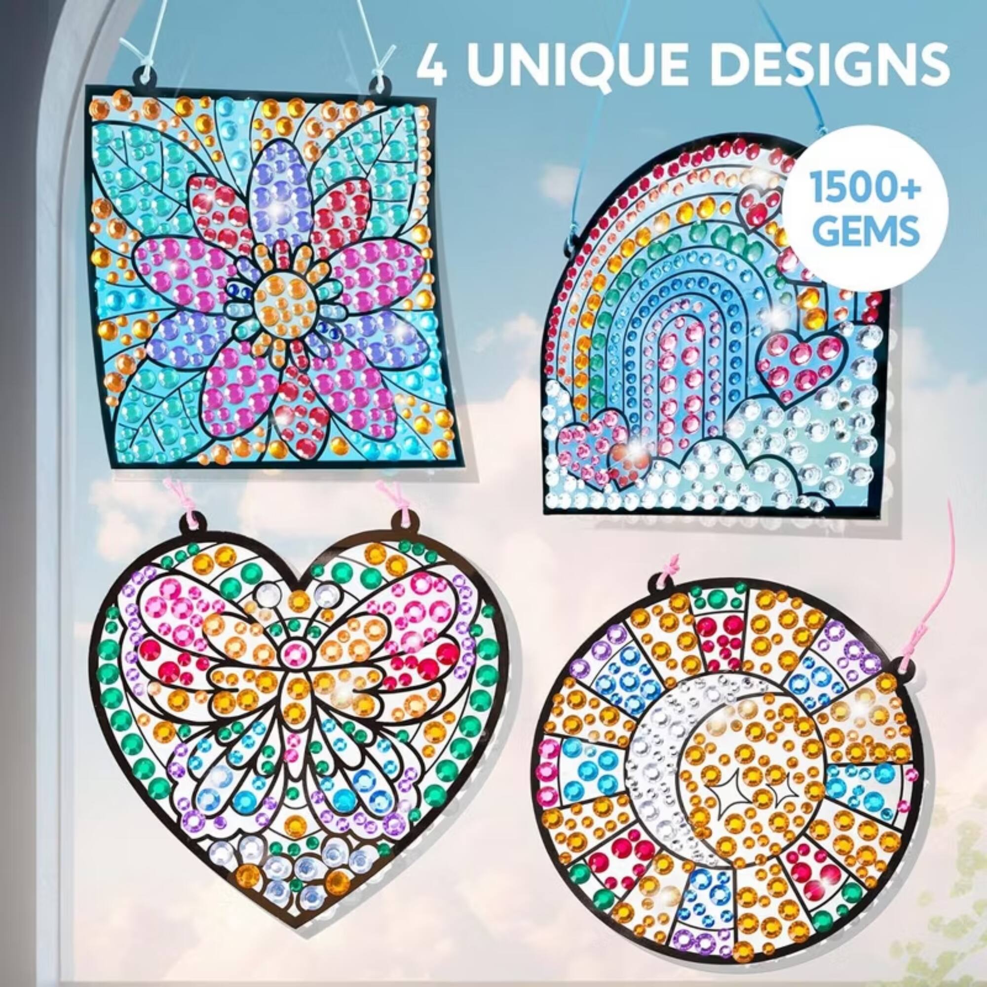 4 UNIQUE DESIGNS  
1500+ GEMS