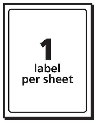 1 label per sheet