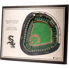 YouTheFan - Chicago White Sox 17'' x 13'' 5-Layer 3D StadiumViews Wall Art - Brown