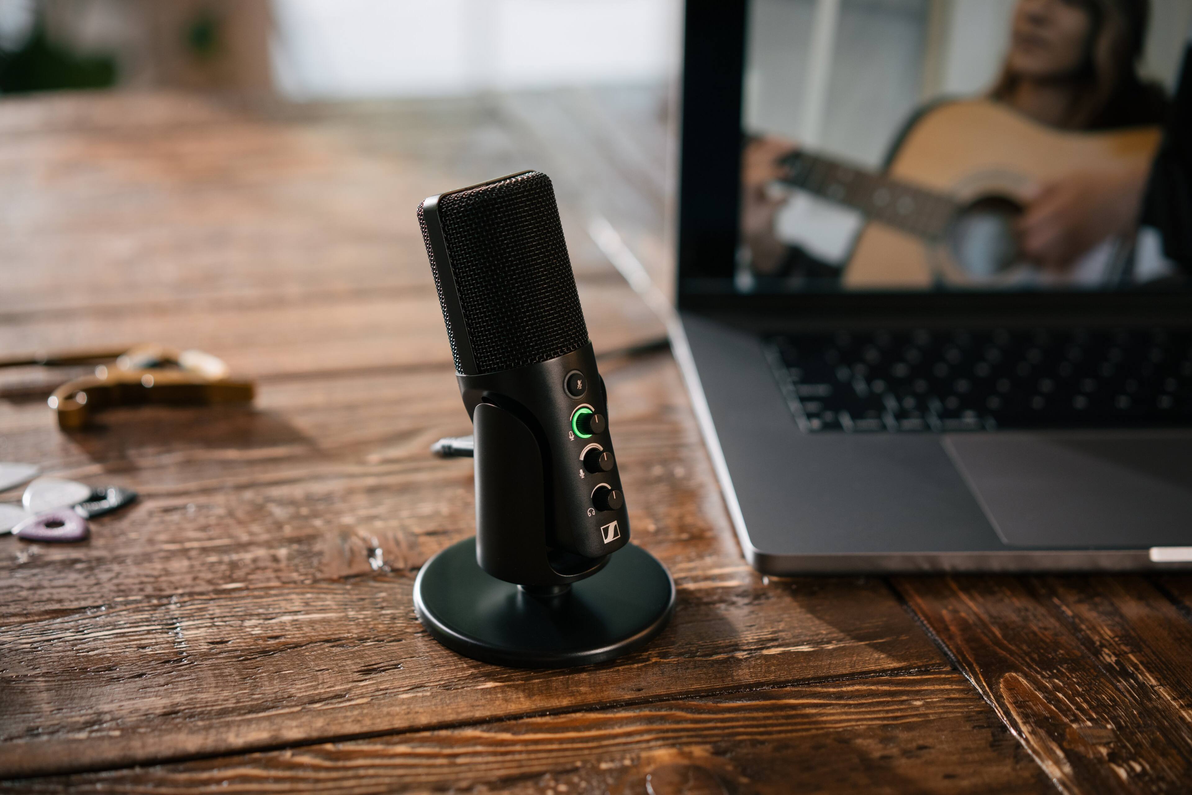 Alt View 20. Sennheiser - Profile USB Condenser Microphone with Desktop Stand - Black.