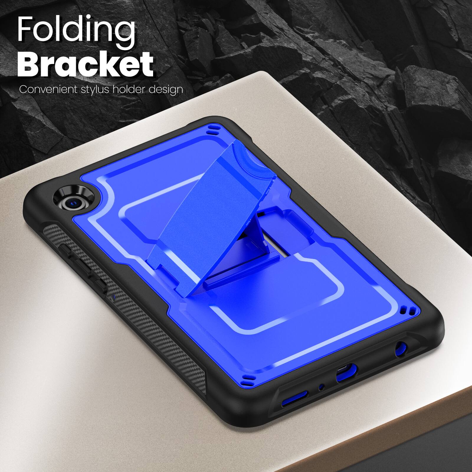 Folding Bracket  
Convenient stylus holder design