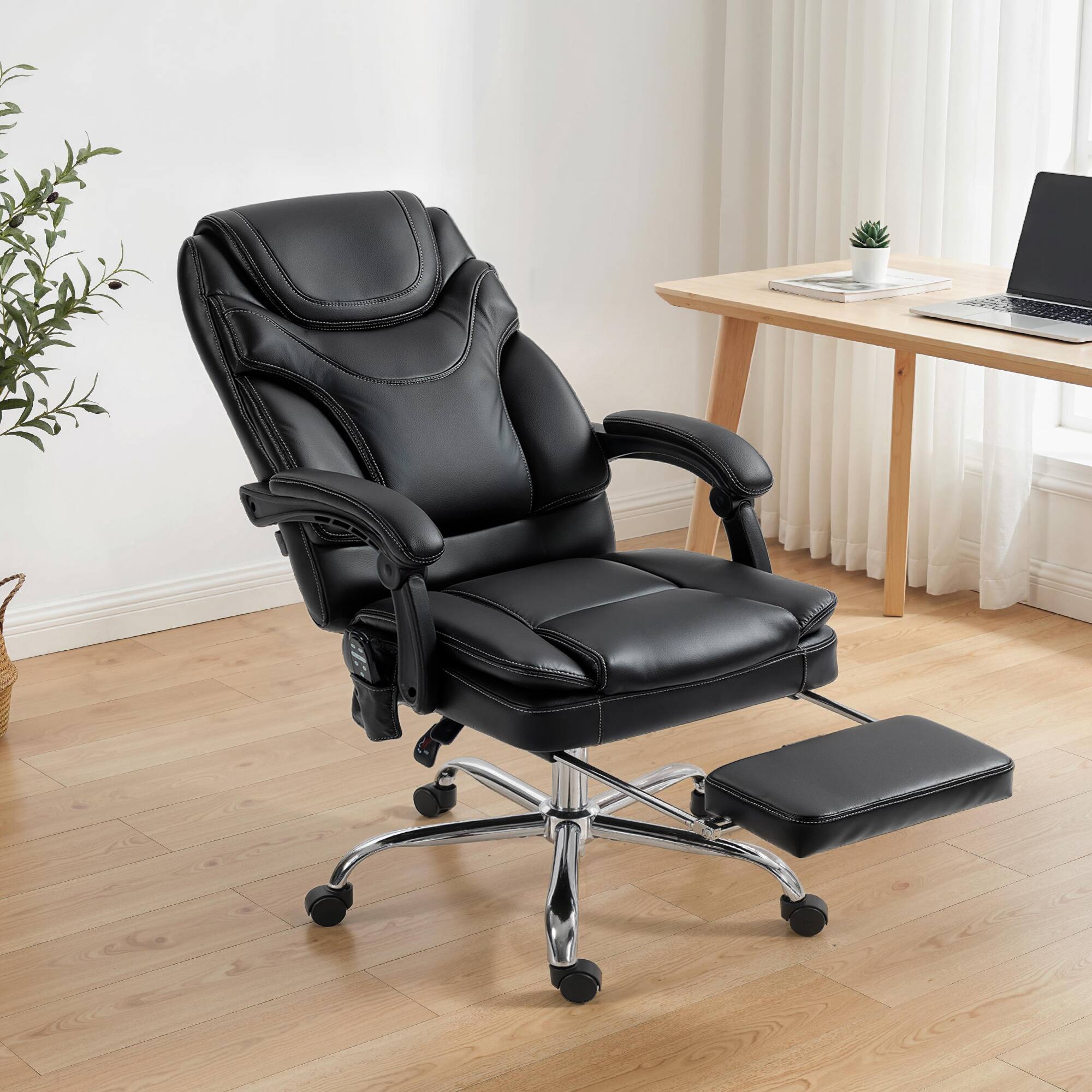 Alt View 1. Vinsetto - Point Vibration Massage Office Chair - Black.