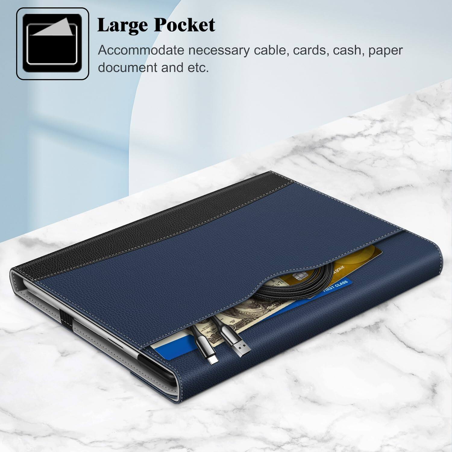 Large Pocket Accommodate necessary cable, cards, cash, paper document and etc.

474
Tbank FIRST CLASS

FRANCE