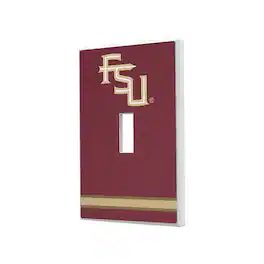 Keyscaper - Florida State Seminoles Stripe Design Single Toggle Lightswitch Plate - Multicolor