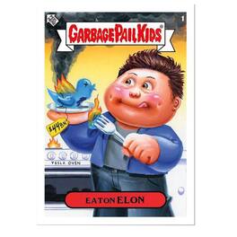 Garbage Pail Kids Topps 2022 Was The WORST! Trading Card | Eaton Elon - Blue