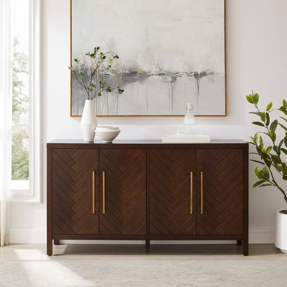 Alt View 8. Crosley Furniture - Darcy Sideboard - Dark Brown.