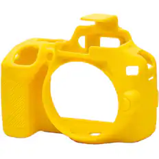 Front. easyCover - easyCover Silicone Camera Protection Cover for Nikon D3500, Yellow.