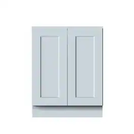 Boyel Living - 27in.W x24in.D x34.5in.H Dove FULL HEIGHT DOOR BASE CABINET Fully assembled Cabinet With Two HDF Doors - Gray