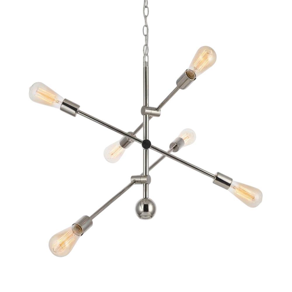 Living District - Axel 6 Lights Pendant - Polished Nickel price history on PriceWatchPro