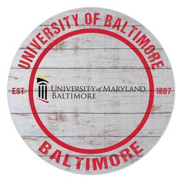 Jardine - University of Maryland Baltimore 20'' x 20'' Indoor/Outdoor Weathered Circle Sign - White