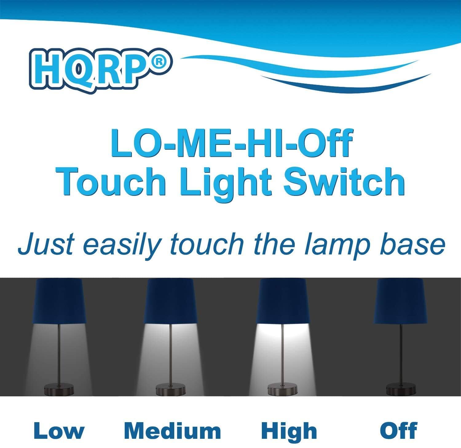 HQRP®  
LO-ME-HI-Off Touch Light Switch  
Just easily touch the lamp base  
Low Medium High Off