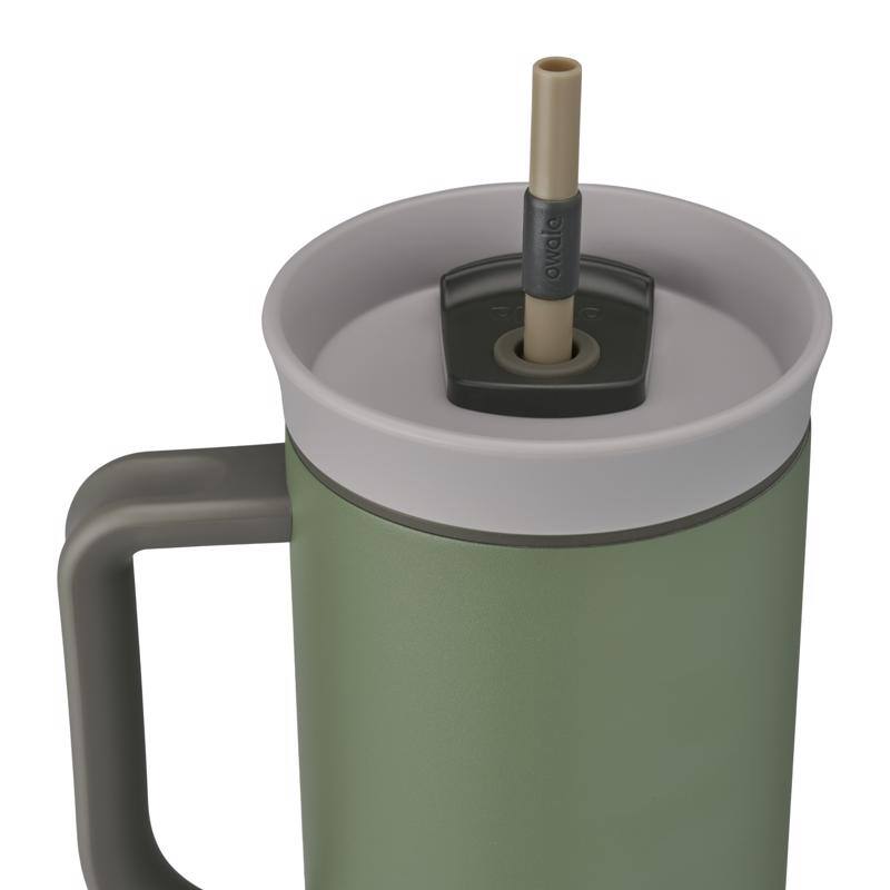 Alt View 3. Owala - 40 oz BPA Free Insulated Straw Tumbler - Green House.