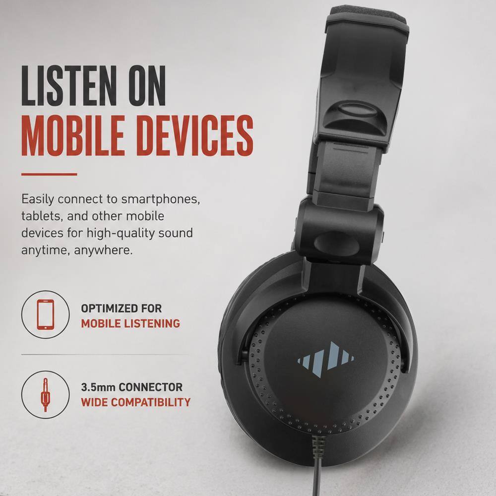 LISTEN ON MOBILE DEVICES

Easily connect to smartphones, tablets, and other mobile devices for high-quality sound anytime, anywhere.

OPTIMIZED FOR MOBILE LISTENING

3.5mm CONNECTOR WIDE COMPATIBILITY