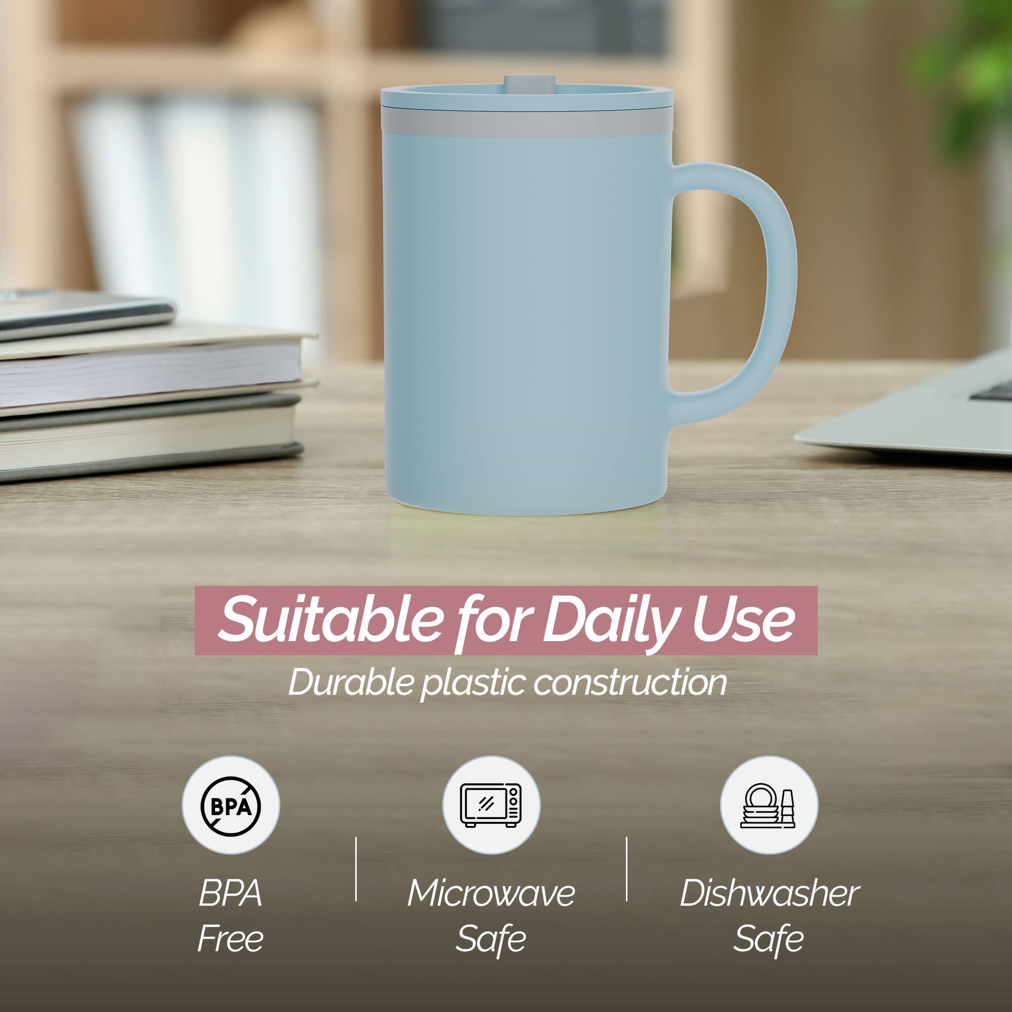 Suitable for Daily Use  
Durable plastic construction  
BPA Free  
Microwave Safe  
Dishwasher Safe