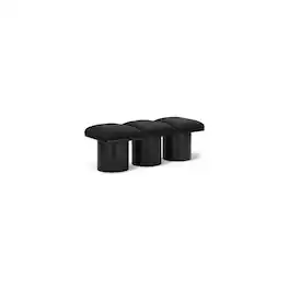 Meridian Furniture - Pavilion Bench - Black Boucle Fabric