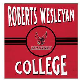 Jardine - Roberts Wesleyan Redhawks 10" x 10" Retro Team Sign - Black