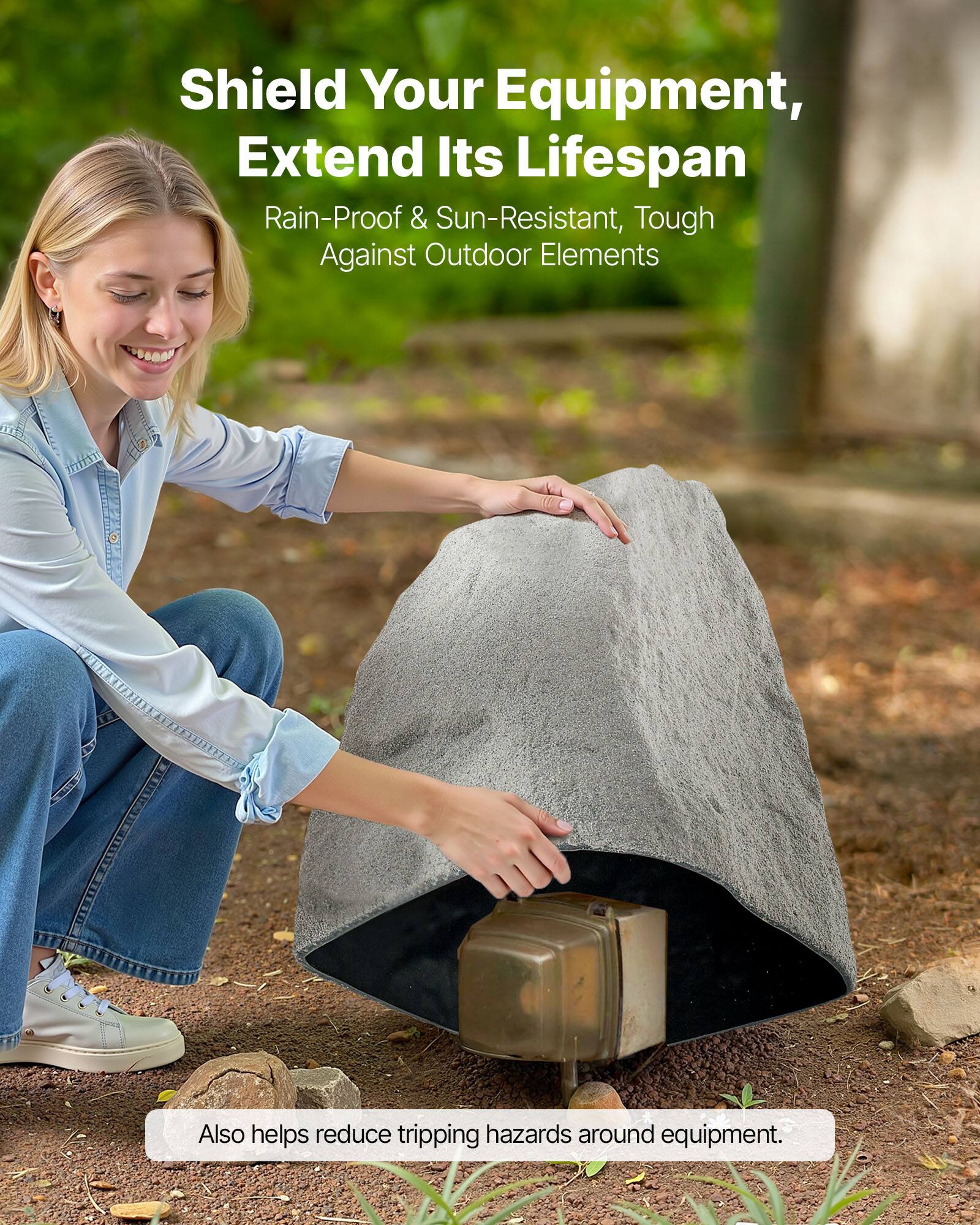 Shield Your Equipment, Extend Its Lifespan  
Rain-Proof & Sun-Resistant, Tough Against Outdoor Elements  
Also helps reduce tripping hazards around equipment.