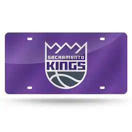 Rico Industries - Sacramento Kings Purple Mirror Look Acrylic License Plate Laser Tag - Multi