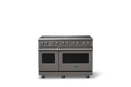 Viking - 48 in. Wide 6 Elements Pro 5 Series 7.3 Cu. Ft. Freestanding 6 Element Induction Convection Range - Damascus Gray