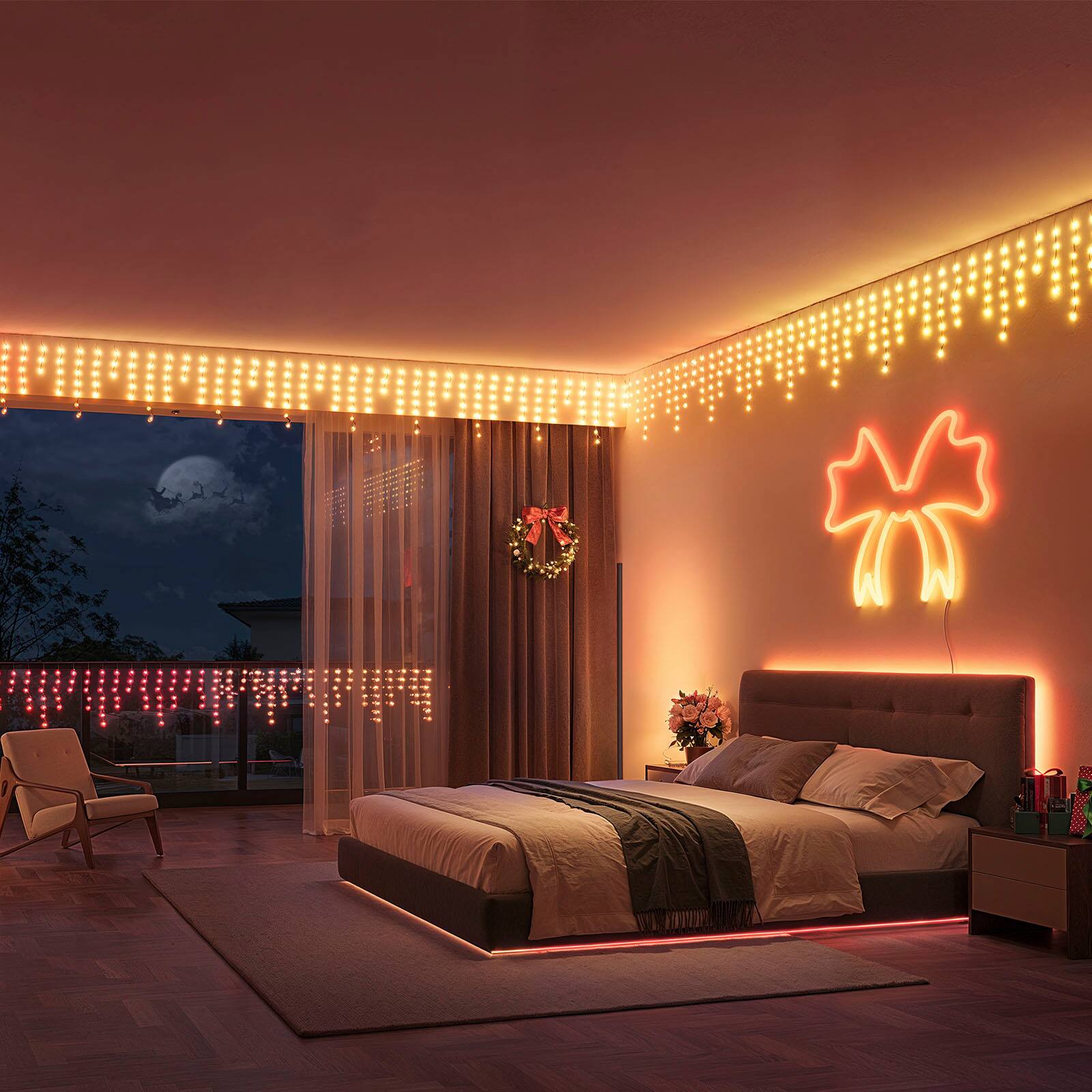 Alt View 27. Govee - RGBIC 32.8ft Icicle Lights - Multi.