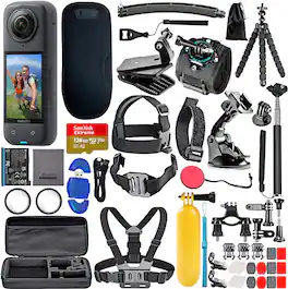 Insta360 - X4 - Waterproof 8K 360° Action Camera + 50-in-1 Accessory Kit + 128GB Card + More