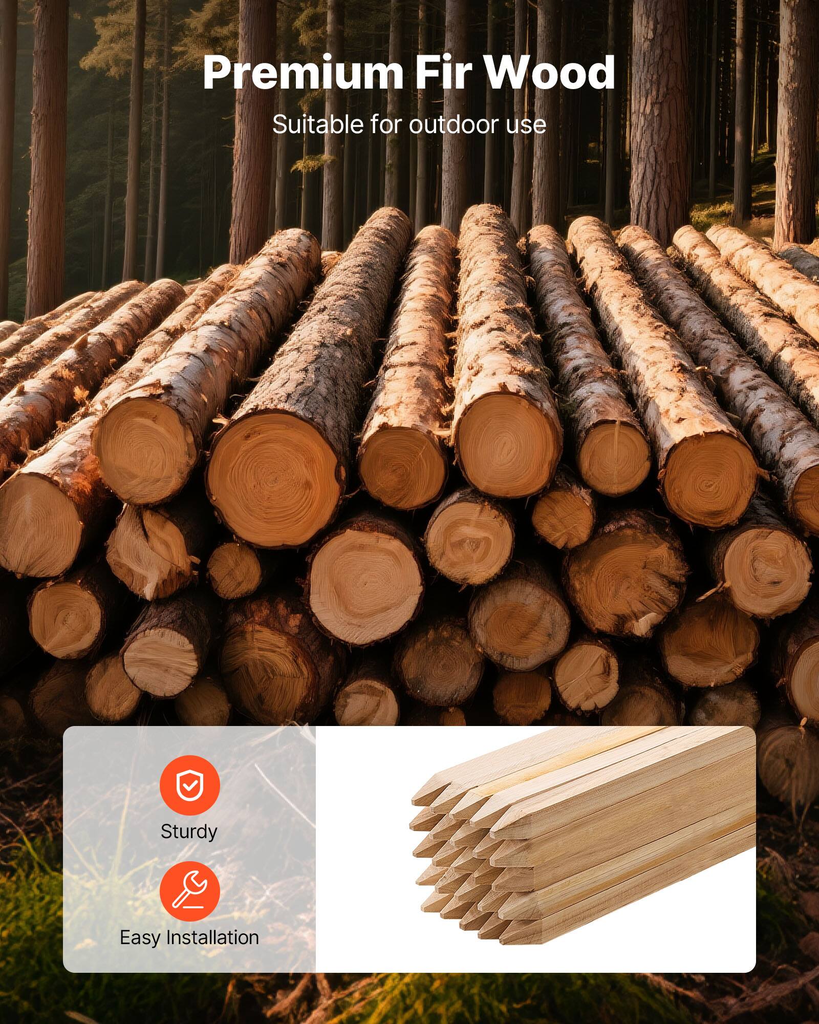 Premium Fir Wood  
Suitable for outdoor use  
Sturdy  
Easy Installation