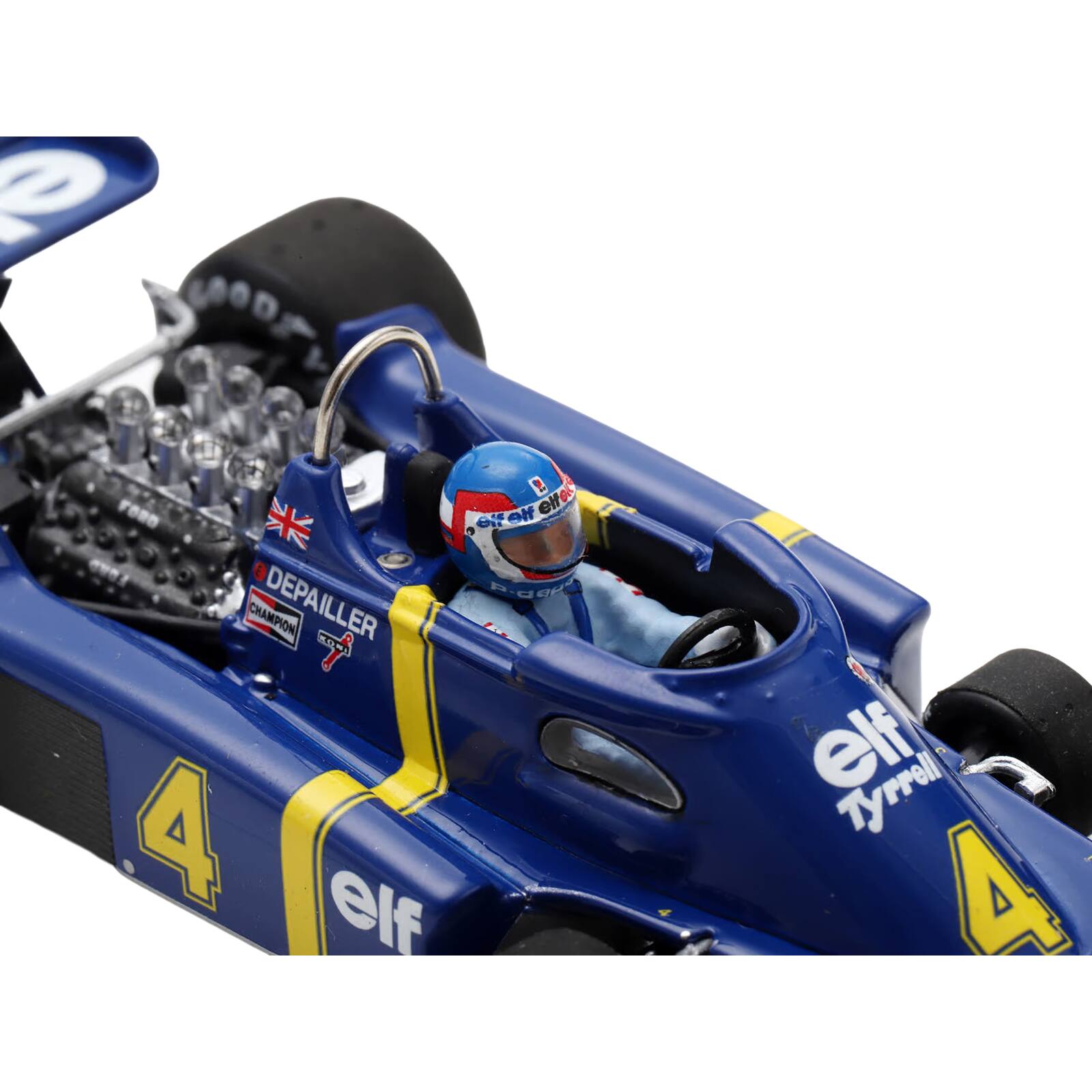 FORD A He elfok eif P-dcp F CHAMPION DEPAILLER KO 4 elf elf Tyrrell 4