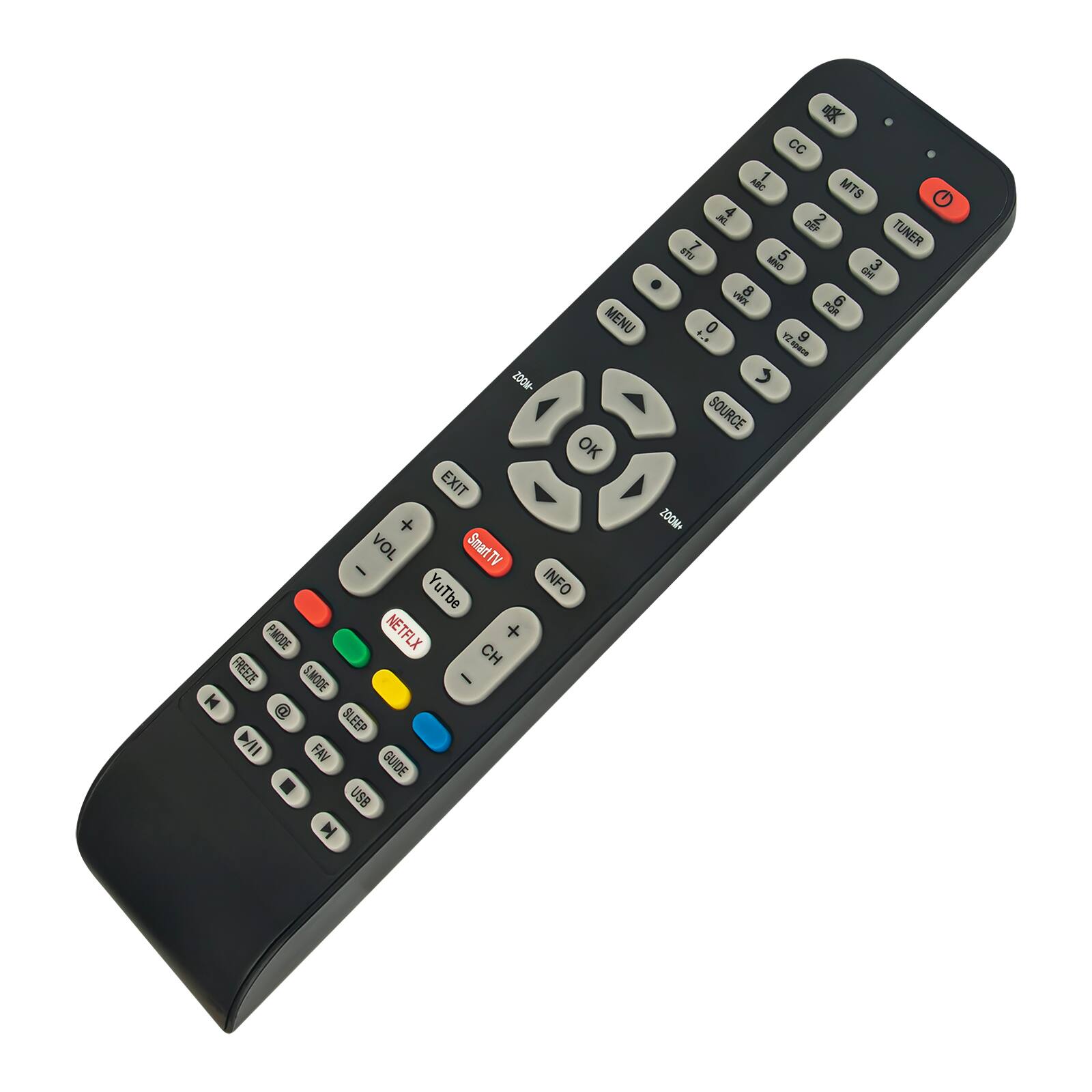 MENU 200M- OK EXIT + VOL SmarlTV - YouTube INFO PMODE NETFLIX + CH FREEZE S.MODE - x @ SLEEP S 1/4 FAV GUIDE USB N x Cc 1 AC MTS J A 3 TUNER UTS Z 5 MND O 3 3 b 8 POR 6 0 .. KE 9 VIA99 SOURCE 200%