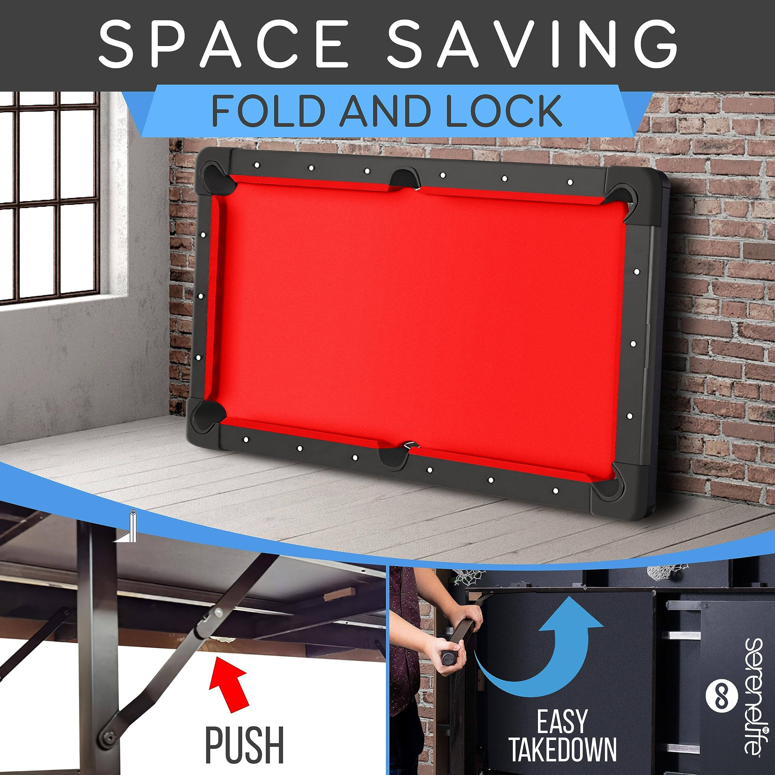 SPACE SAVING  
FOLD AND LOCK  

PUSH  

EASY TAKEDOWN  

serenelife