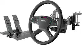 Moza Racing - R5 Pro Truck Bundle for Windows (Pedals, Wheelbase, Steering Wheel & Clamp) - Black