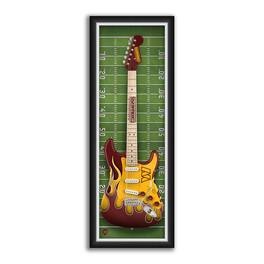 Sporticulture - Washington Commanders 14" x 37" Framed Electric Guitar Print - Green
