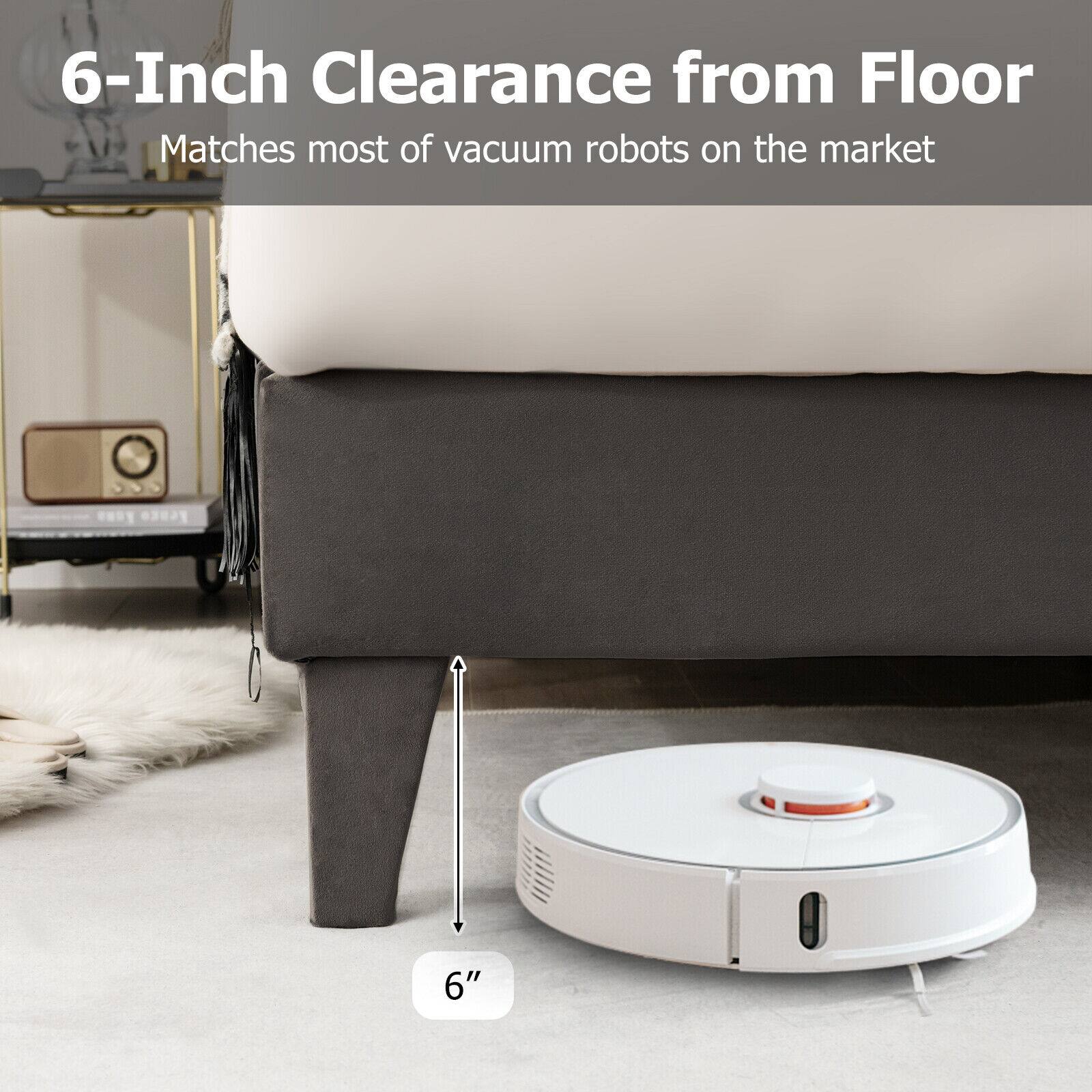 6-Inch Clearance from Floor Matches most of vacuum robots on the market 6"
